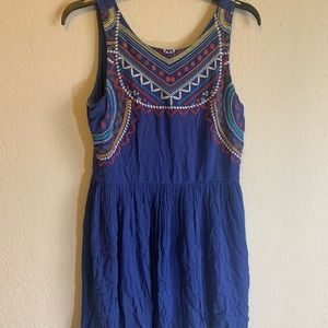 Colored blue dress